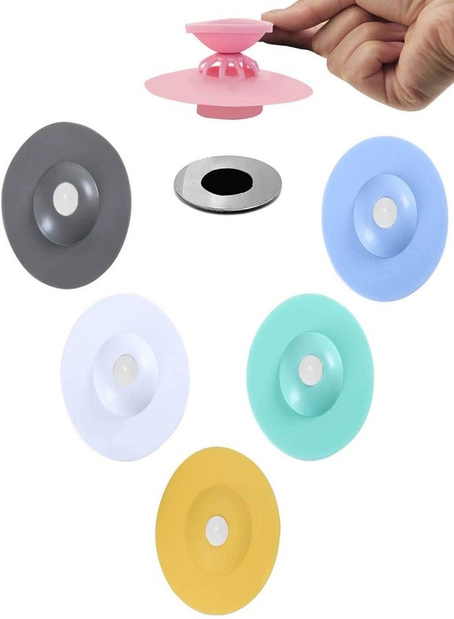 KPNG Shower Drain Stopper - Silicone Bathtub Sink Stopper Hair Trap Hair Catcher Bathtub Drain Strainers Protectors Cover for Floor Laundry Kitchen and Bathroom (Pack of-1, Random) - Image 1